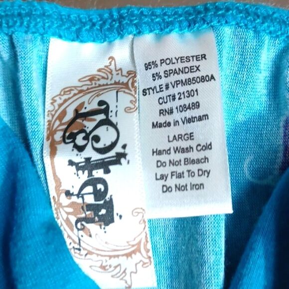 Ester Women's Maxi Blue Floral Sun Dress L Strapless L - Picture 4 of 9